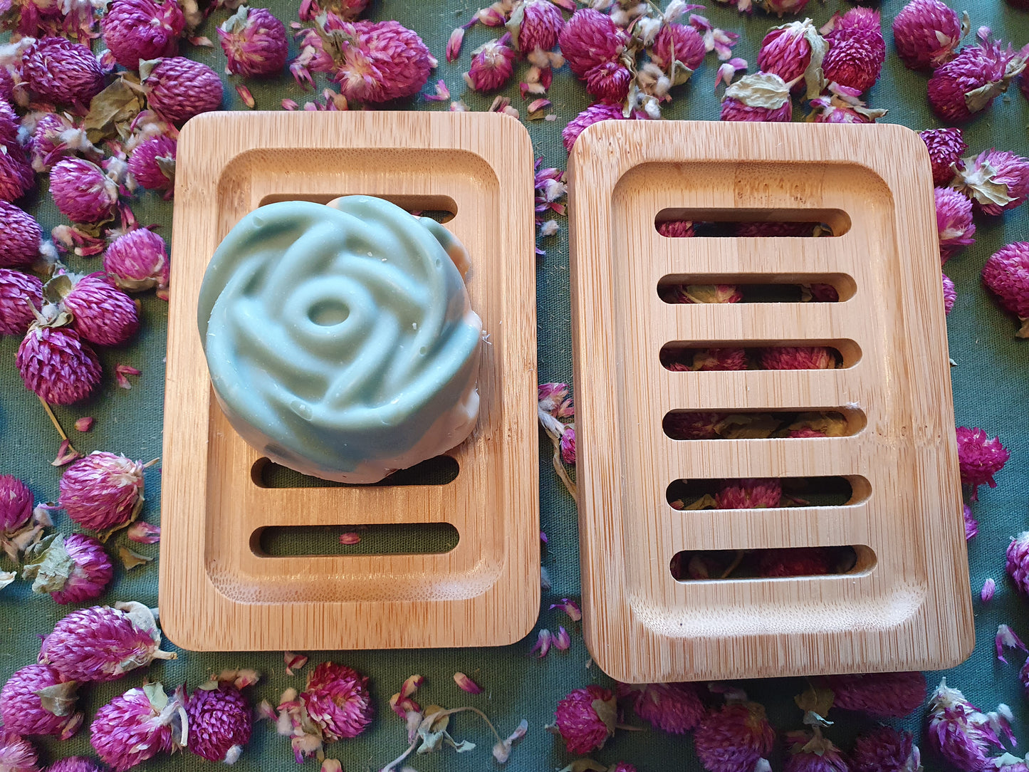 Bamboo soap dish